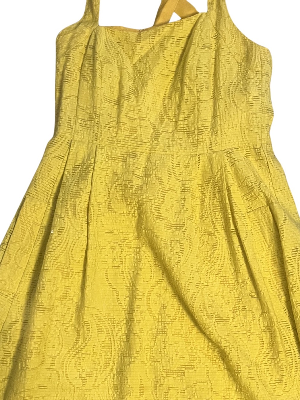 Vintage Nanette Lepore Canary Yellow Lace Lined Dress | Size 6 - Picture 3 of 6